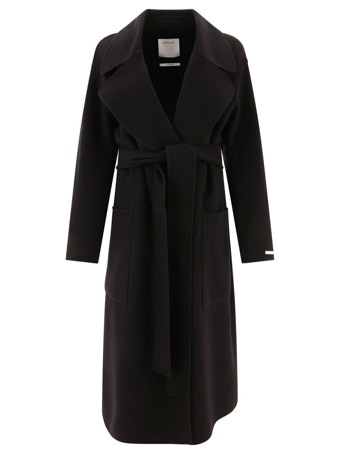 MAX MARA SPORTMAX Elegant Oversized Wool Jacket with Belt