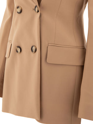 MAX MARA SPORTMAX Classic Beige Double-Breasted Wool Blazer