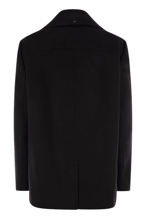 MAX MARA SPORTMAX Elegant Double-Breasted Wool Caban Jacket