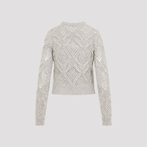 MAX MARA SPORTMAX Luxurious Neutral Wool Blend Sweater