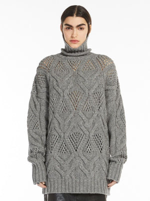 MAX MARA SPORTMAX Chic Grey Edicola Top for Women - FW24 Collection