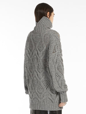 MAX MARA SPORTMAX Chic Grey Edicola Top for Women - FW24 Collection