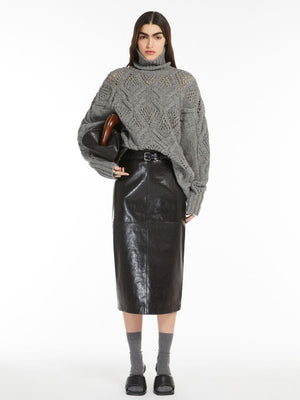 MAX MARA SPORTMAX Chic Grey Edicola Top for Women - FW24 Collection