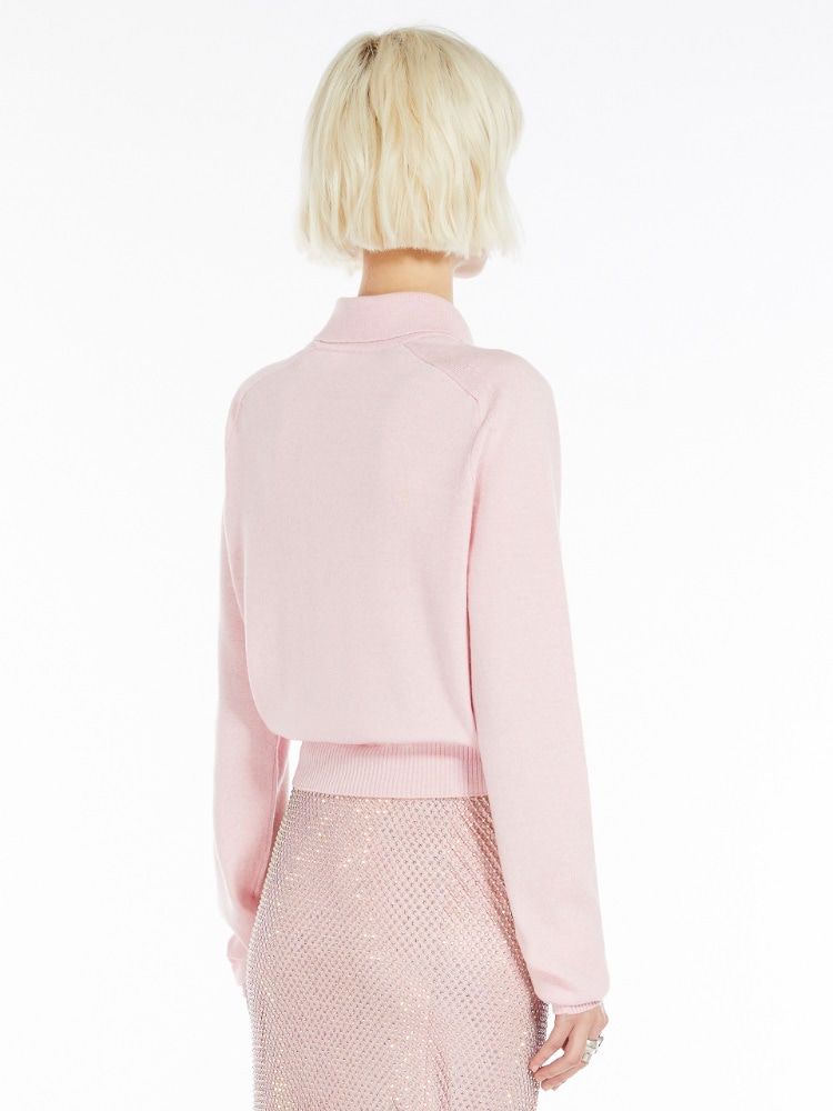 MAX MARA SPORTMAX Elegant Pink Wool Blend Sweater