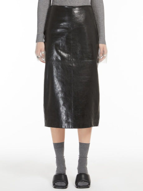 MAX MARA SPORTMAX Chic Leather Skirt - Mini Length for Women