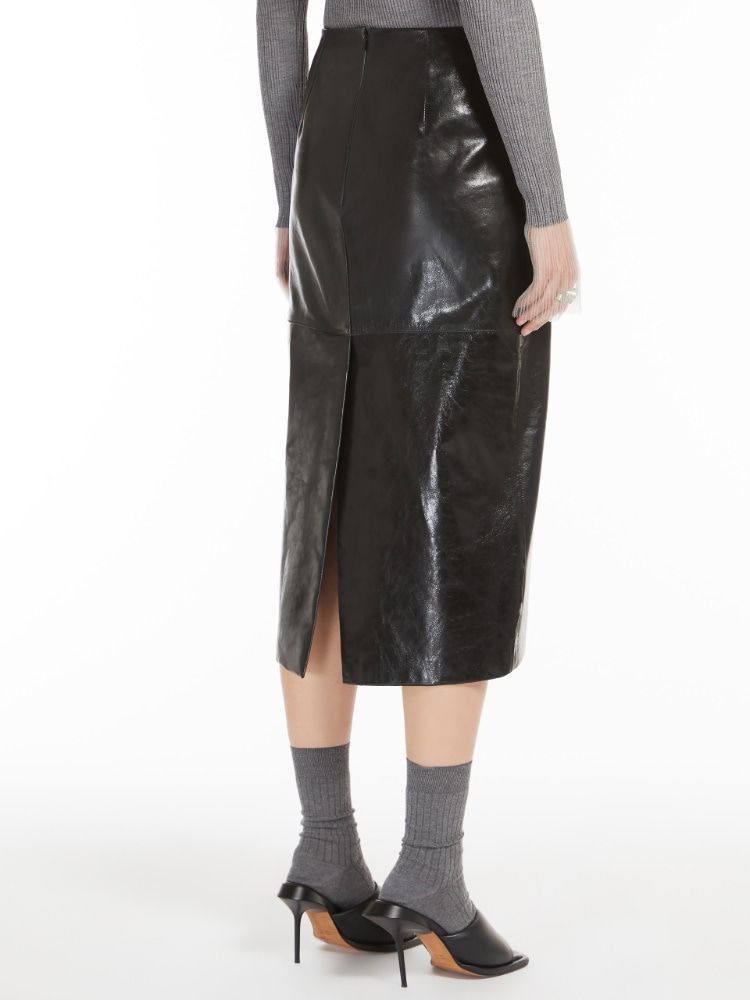 MAX MARA SPORTMAX Chic Leather Skirt - Mini Length for Women