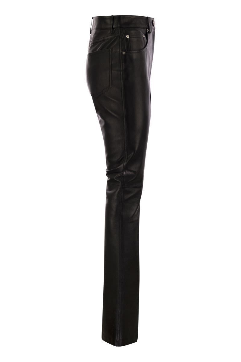 MAX MARA SPORTMAX Chic Flared Nappa Leather Trousers