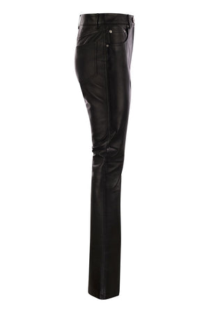 MAX MARA SPORTMAX Chic Flared Nappa Leather Trousers