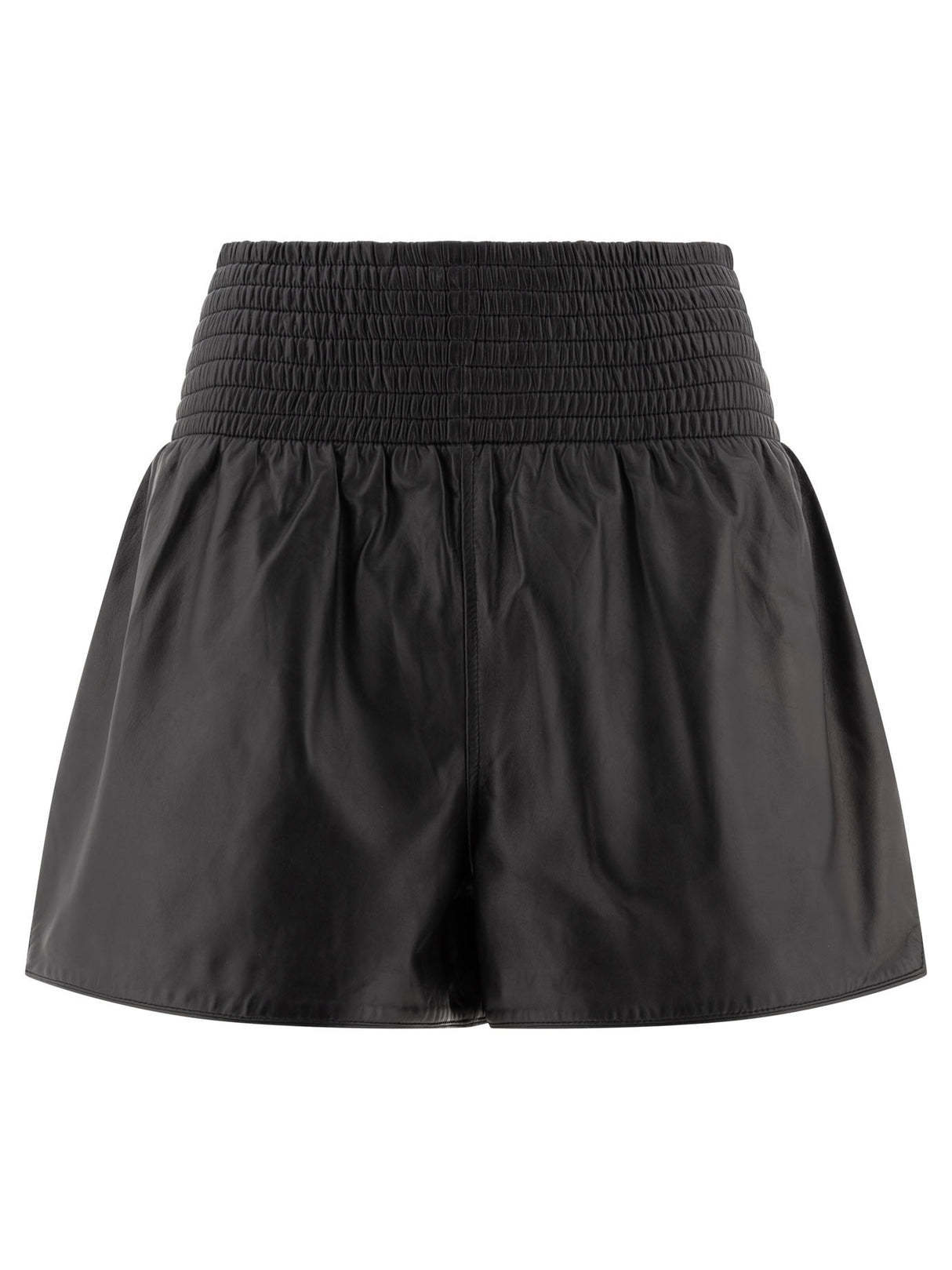 MAX MARA SPORTMAX High Rise Relaxed Fit Nappa Shorts