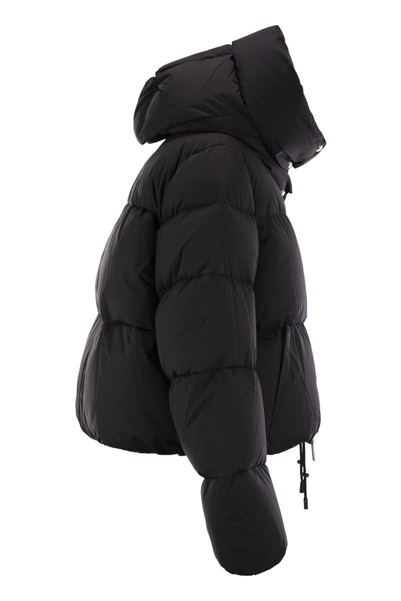 MAX MARA SPORTMAX Oversized Waterproof Down Jacket with Removable Hood