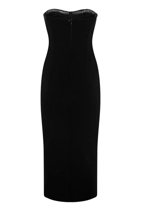 MAX MARA SPORTMAX Elegant Velvet Bustier Dress - Fitted Design