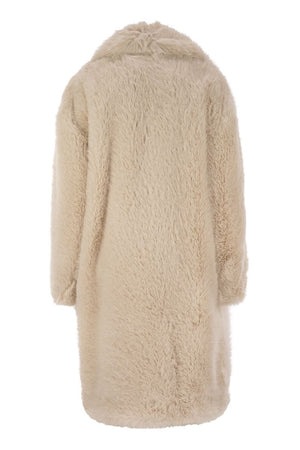 MAX MARA SPORTMAX Oversized Faux Fur Jacket with Statement Collar