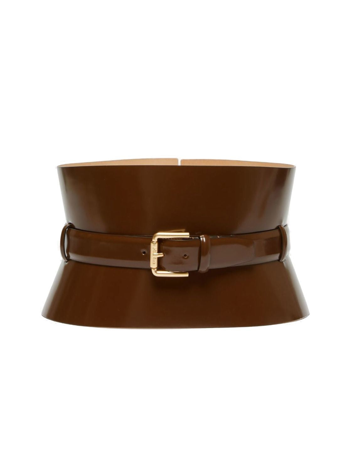 MAX MARA Brown Leather Belt with Suspenders for Women