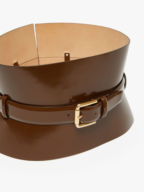 MAX MARA Brown Leather Belt with Suspenders for Women