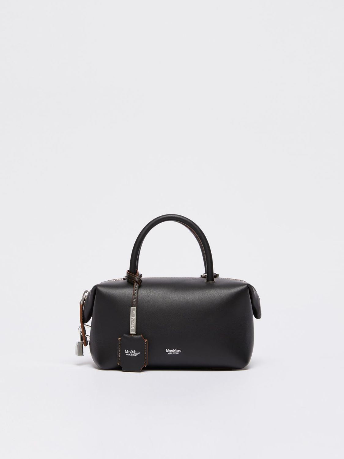 MAX MARA Elegant Black Leather Holdalls Handbag