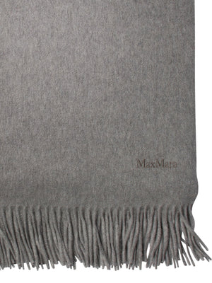 MAX MARA Elegant Cashmere Stole with Embroidery 196 x 70 cm