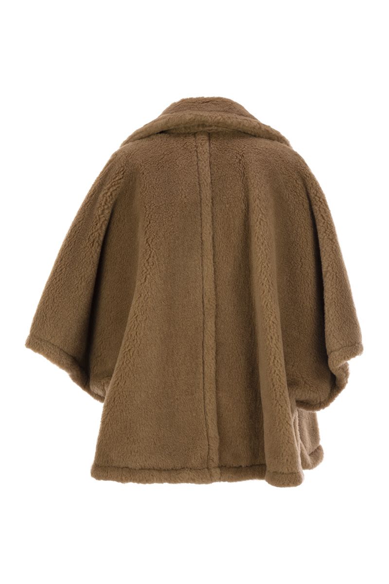 MAX MARA Oversized Teddy Fabric Hooded Cape