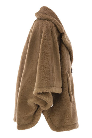 MAX MARA Oversized Teddy Fabric Hooded Cape