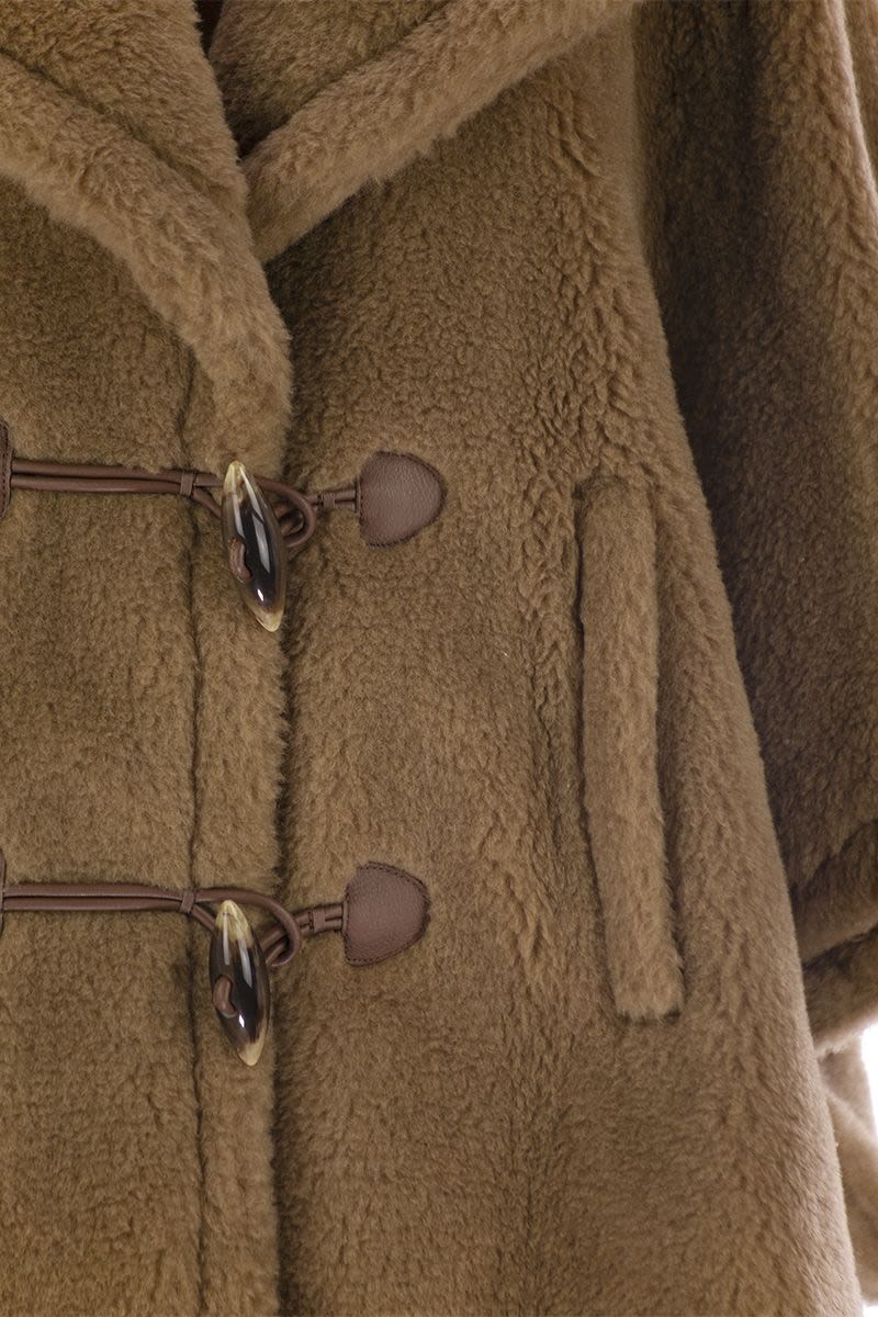 MAX MARA Oversized Teddy Fabric Hooded Cape