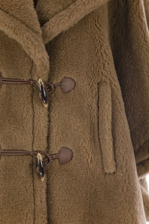 MAX MARA Oversized Teddy Fabric Hooded Cape