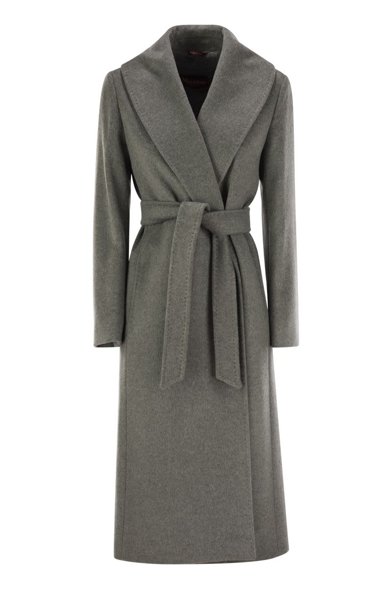 MAX MARA Draped Wool Long Dressing Gown Jacket