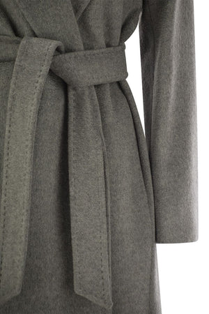 MAX MARA Draped Wool Long Dressing Gown Jacket