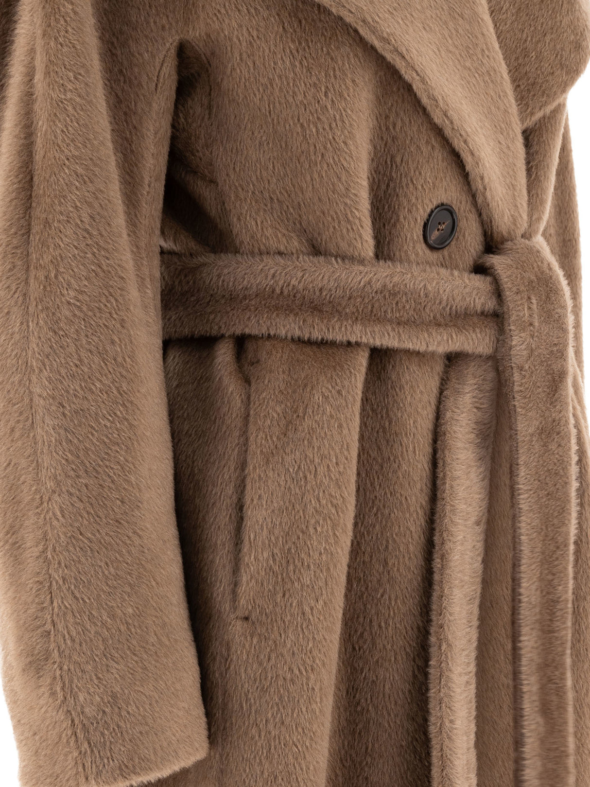 MAX MARA S Relaxed Fit Belted Alpaca and Wool Jacket