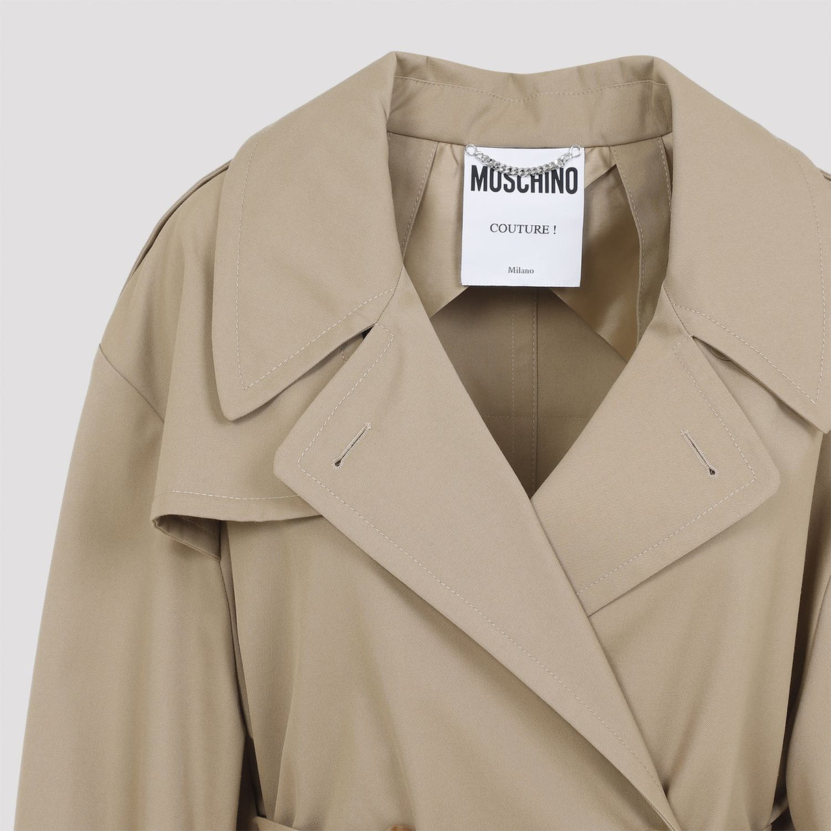 MOSCHINO COUTURE Elegant Nude Blended Fabric Jacket