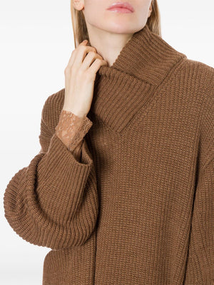 PHILOSOPHY DI LORENZO SERAFINI Elegant Wool Blend Sweater in Warm Brown