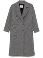 TWIN-SET Classic Herringbone Double-Breasted Jacket for Women