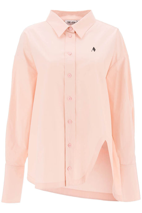 THE ATTICO Pink Oversized Asymmetric Shirt for Women, SS24