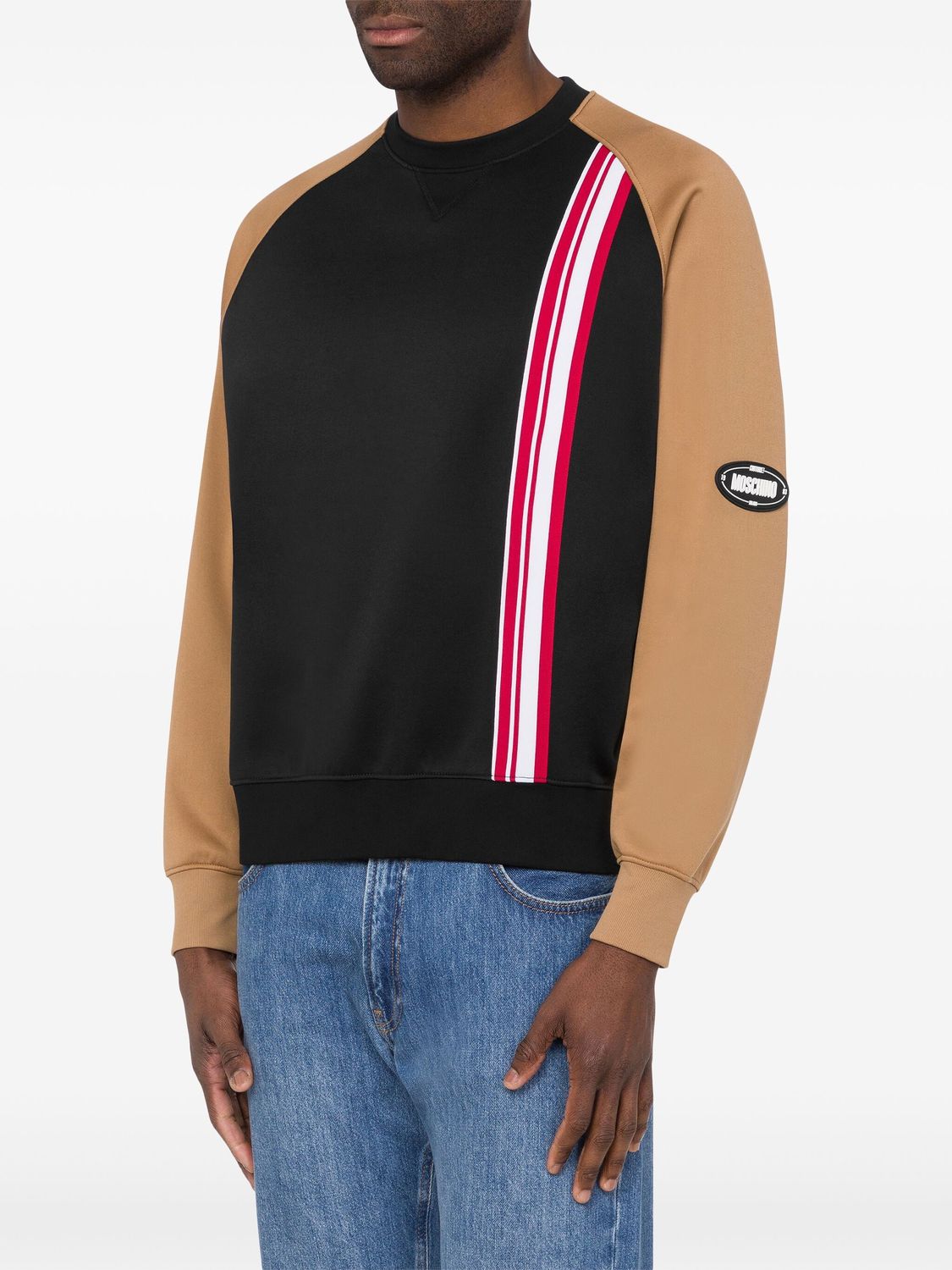 MOSCHINO COUTURE Colour-Block Crew-Neck Sweatshirt for Men