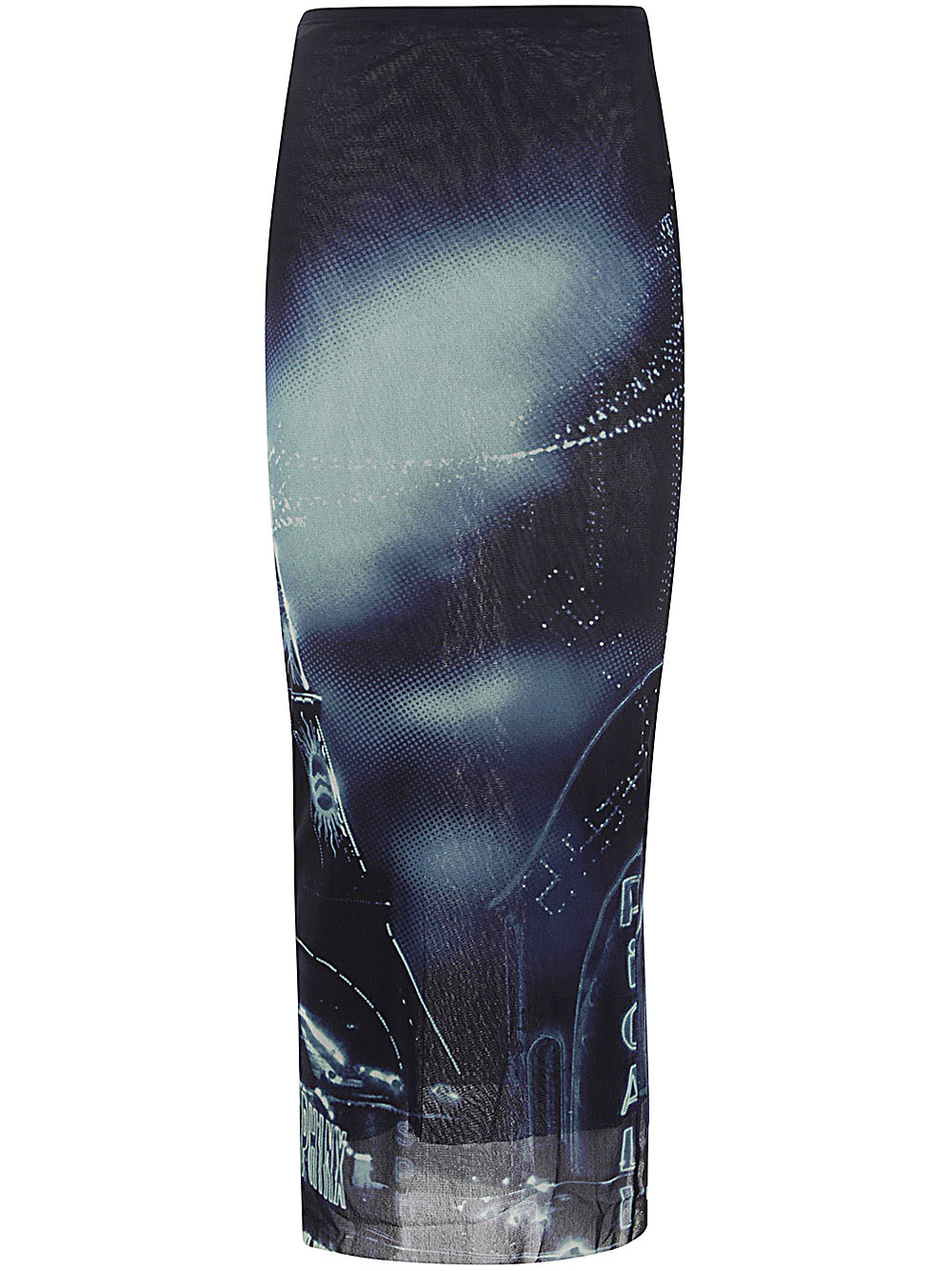 JEAN PAUL GAULTIER Printed Mesh Long Skirt - Pigalle Design