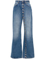 JEAN PAUL GAULTIER One-Leg Button Detail Denim Jean