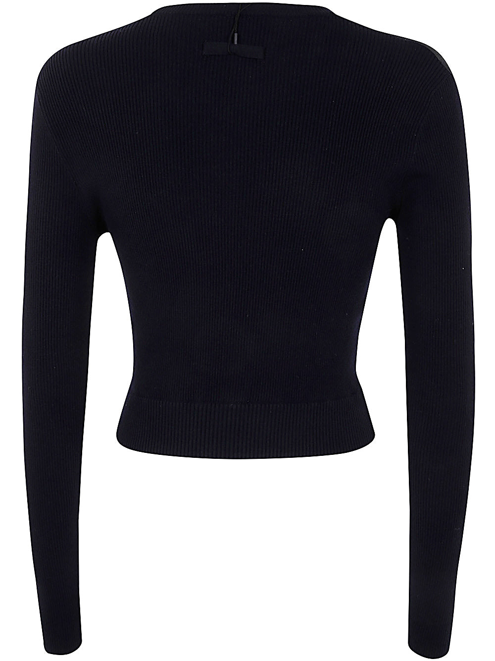 JEAN PAUL GAULTIER Ribbed Crewneck Pullover with Mesh Layer