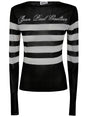 JEAN PAUL GAULTIER Transparent Viscose Striped Top