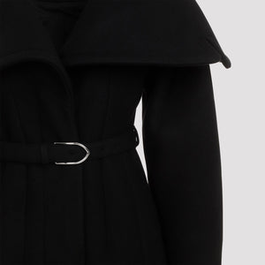 JACQUEMUS Elegant Black Wool Blend Winter Coat