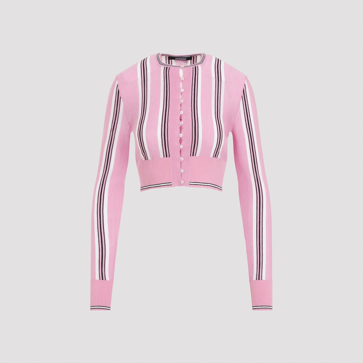 JACQUEMUS Cozy Women's Cardigan - Pink and Purple Knitwear