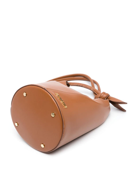 JACQUEMUS Mini Leather Bucket Handbag