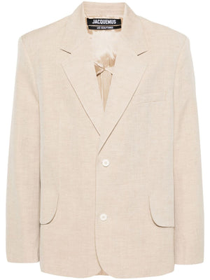 Áo blazer màu be và sợi len tuyết tằm nam - Bộ sưu tập SS24
