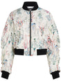 KARL LAGERFELD Padded Graphic Print Bomber Jacket for Women