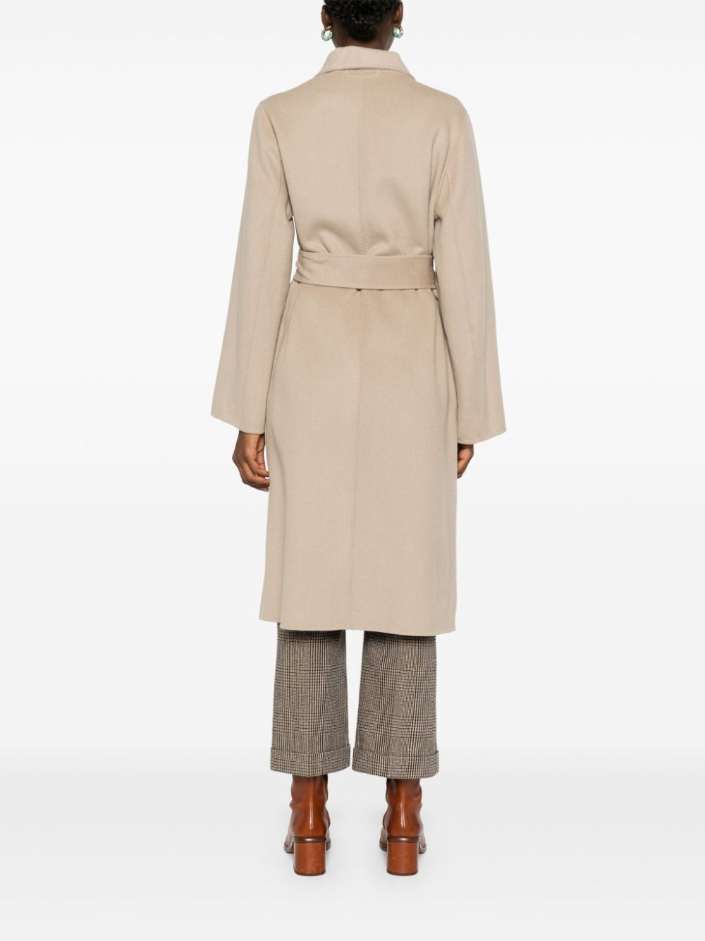 KARL LAGERFELD Long Camel Jacket with Buttons for Women - FW24