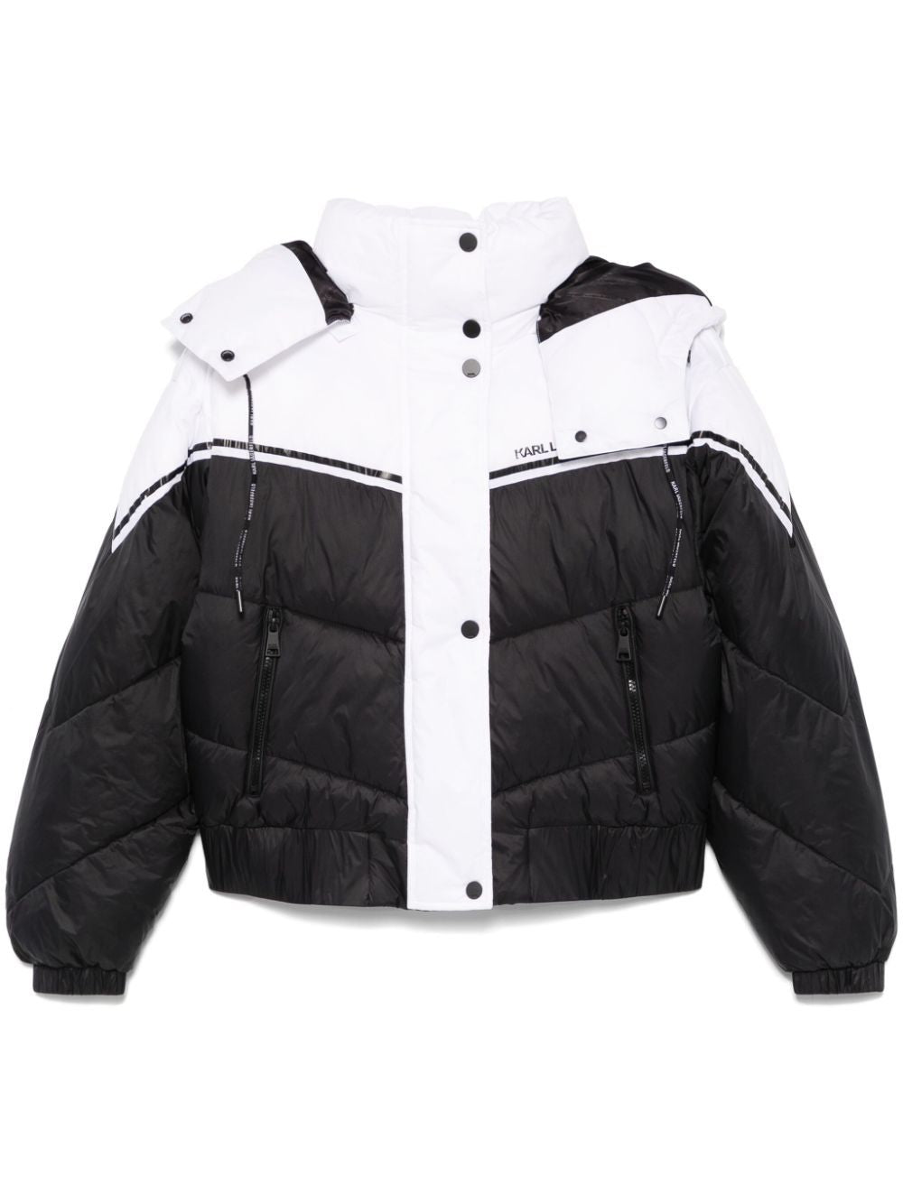 KARL LAGERFELD Color Block Design Down Jacket