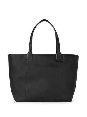 KARL LAGERFELD Chic Black Tote Handbag with Silver Studs