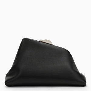 THE ATTICO Sleek and Chic: Black Leather Clutch for Women