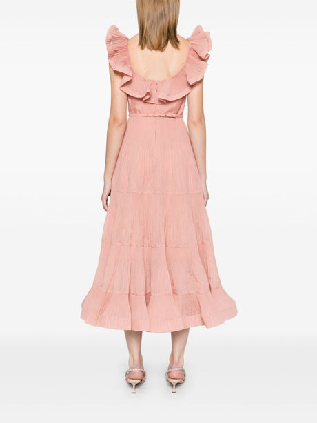 ZIMMERMANN Pleated Long Dress for Women - SS25