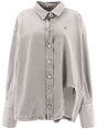 THE ATTICO Asymmetric Collar Light Grey Jacket