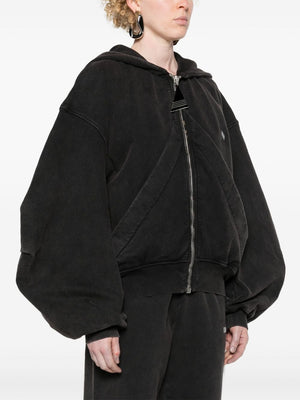 THE ATTICO Oversized Zip Sweatshirt - Women’s Fashion Staple