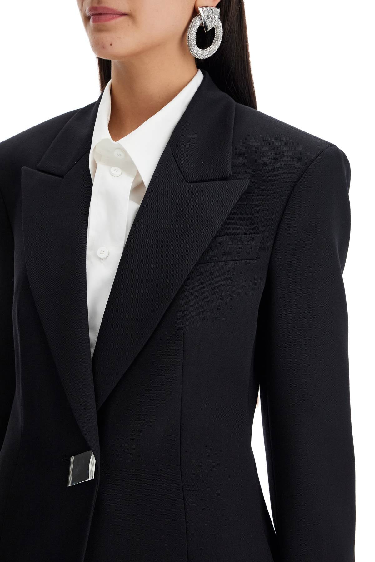 THE ATTICO Elegant Virgin Wool Gabardine Blazer