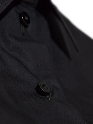 THE ATTICO Oversized Black Cotton Button-Up Shirt